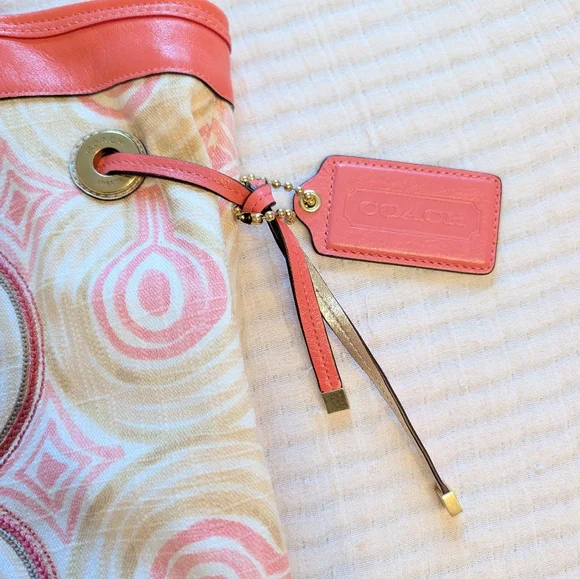 Coach Audrey Op Art Tote Bag Y2k 2000s - Picture 3 of 10